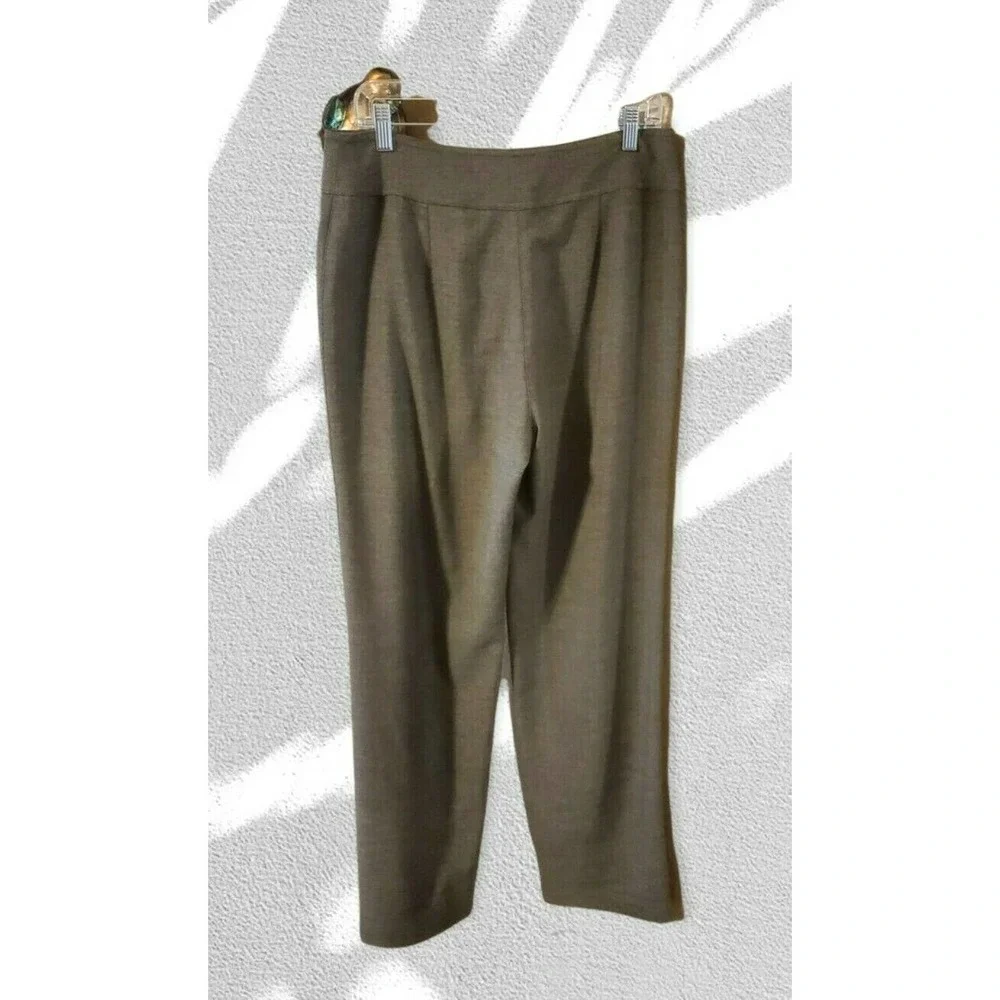 Chico's Gray Polyester Rayon Blend Dress Pants Flat Front Sz 1.5 32W X 32L EUC